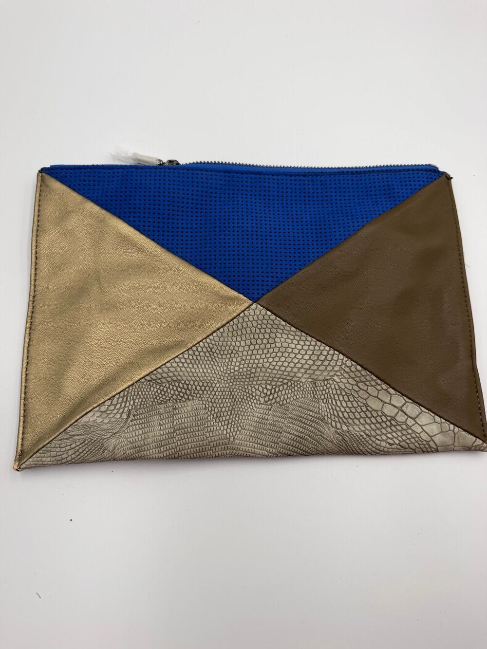 Sole Society colorblock patchwork clutch